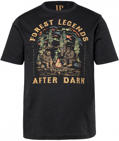 JP1880 T-Shirt Short Sleeve Forest Legends Black - T-shirts - Grote Maten T-shirts Heren