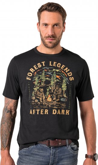 JP1880 T-Shirt Short Sleeve Forest Legends Black - T-shirts - Grote Maten T-shirts Heren
