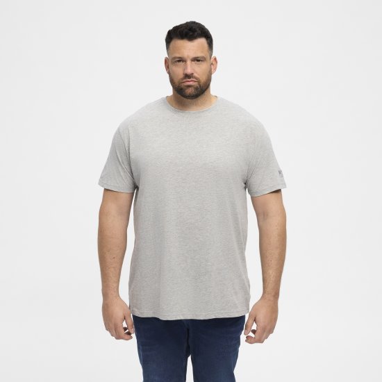 North Latitude T-Shirt O-Neck Grey Melange TALL - TALL T-shirts - TALL T-Shirts Heren