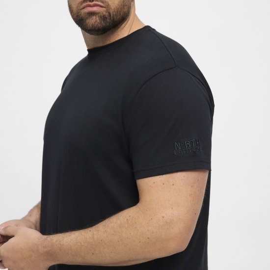 North Latitude T-Shirt O-Neck Black TALL - TALL T-shirts - TALL T-Shirts Heren