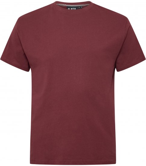 North Latitude T-Shirt O-Neck Bordeaux TALL - TALL T-shirts - TALL T-Shirts Heren