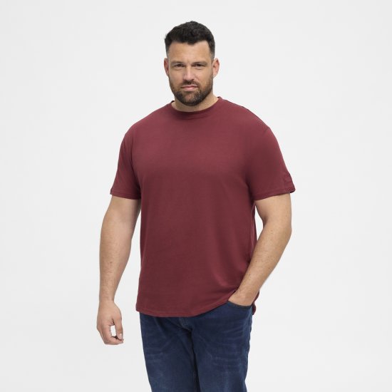 North Latitude T-Shirt O-Neck Bordeaux TALL - TALL T-shirts - TALL T-Shirts Heren