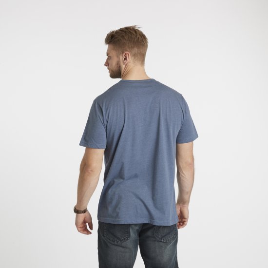 North Latitude Denim Printed T-Shirt Blue Melange TALL - TALL T-shirts - TALL T-Shirts Heren