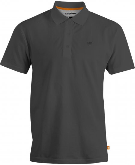 Motley Denim Bratislava Polo Charcoal - Polo shirts - Grote Maten Poloshirts Heren