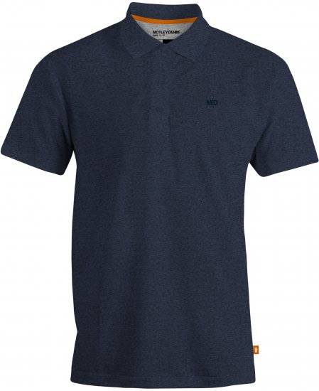 Motley Denim Bratislava Polo Dark Indigo - Polo shirts - Grote Maten Poloshirts Heren