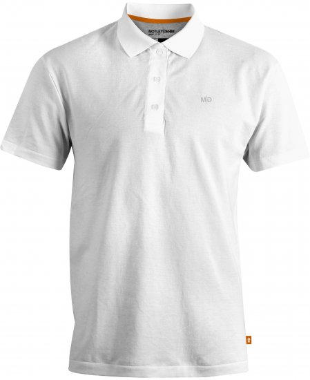 Motley Denim Bratislava Polo White - Polo shirts - Grote Maten Poloshirts Heren