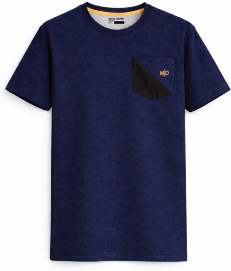 Motley Denim Milan T-shirt Marineblauw - T-shirts - Grote Maten T-shirts Heren
