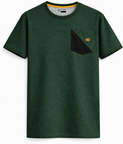Motley Denim Milan T-shirt Racinggroen - T-shirts - Grote Maten T-shirts Heren