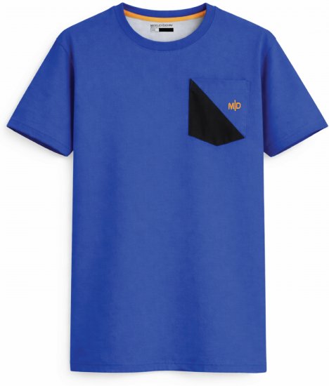 Motley Denim Milan T-shirt Koningsblauw - T-shirts - Grote Maten T-shirts Heren