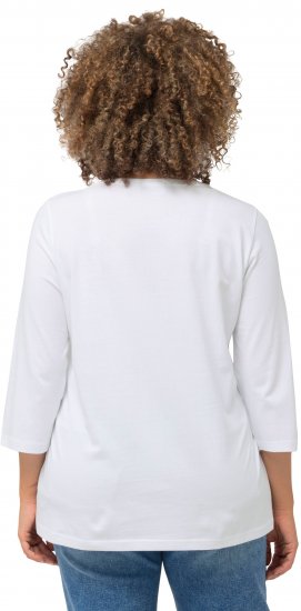 Ulla Popken City Name Graphic Tee Snow White - Bedrukte T-shirts voor dames - 