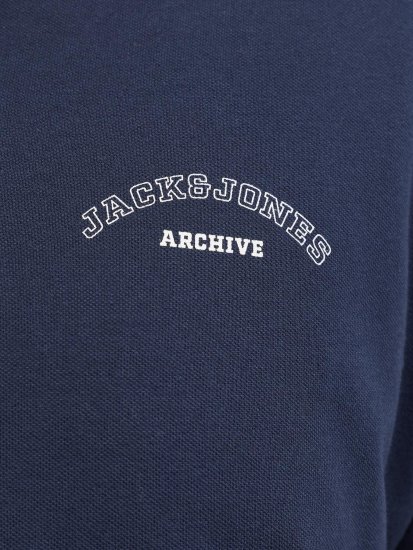 Jack & Jones College Logo Short Sleeve Polo Shirt Blue - Polo shirts - Grote Maten Poloshirts Heren