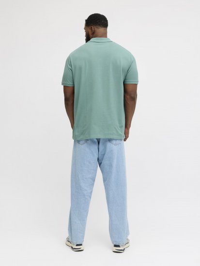 Jack & Jones College Logo Short Sleeve Polo Turquoise - Polo shirts - Grote Maten Poloshirts Heren