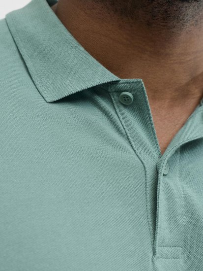 Jack & Jones College Logo Short Sleeve Polo Turquoise - Polo shirts - Grote Maten Poloshirts Heren