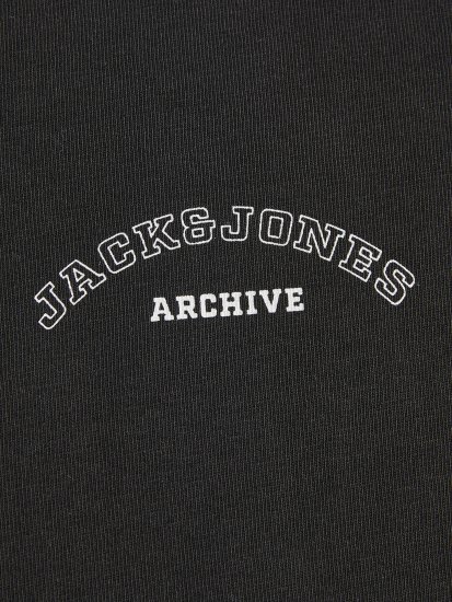 Jack & Jones College Logo Crew Neck T-Shirt Black - T-shirts - Grote Maten T-shirts Heren