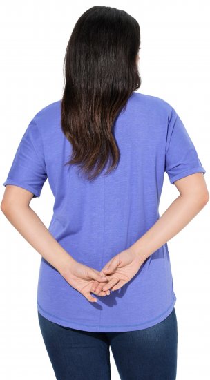 Ulla Popken Lady Of The Moon Short Sleeve Graphic Tee Lavender - Bedrukte T-shirts voor dames - 