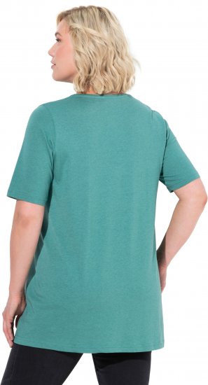 Ulla Popken Essential Front Pleat Tee Green - T-shirts - 