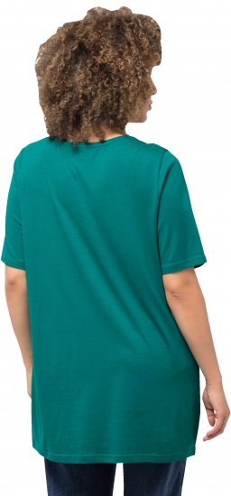 Ulla Popken Essential Front Pleat Tee Dark Emerald - T-shirts - 