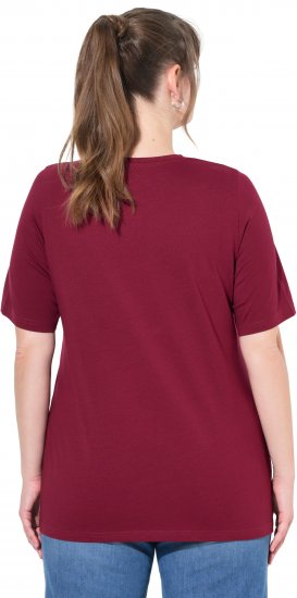 Ulla Popken Eco Cotton Basic T-Shirt 2-Pack Red/Navy - T-shirts - 