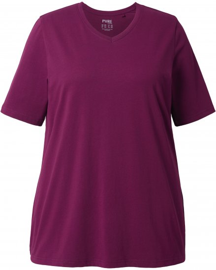 Ulla Popken Eco Cotton Basic T-Shirt 2-Pack Black/Red - T-shirts - 