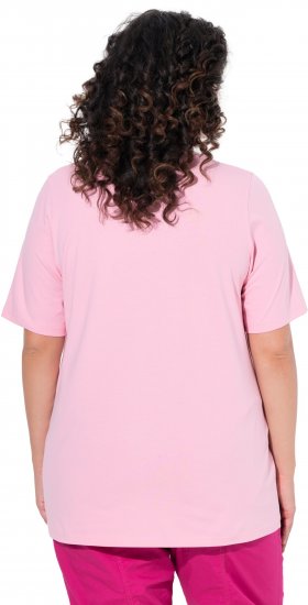 Ulla Popken Essential Round Neck Stretch Tee Pink - T-shirts - 