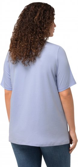 Ulla Popken Essential Round Neck Stretch Tee Sky Blue - T-shirts - 