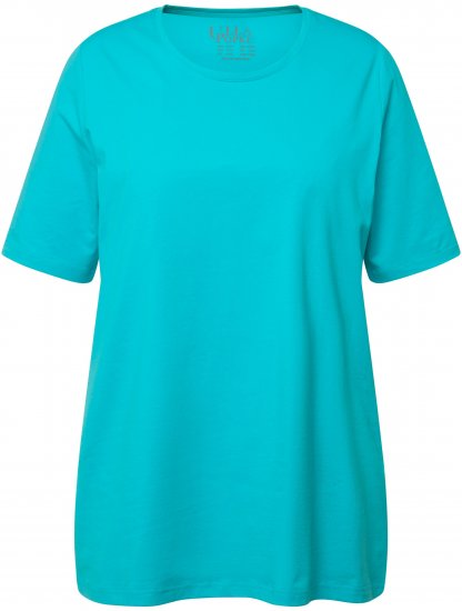 Ulla Popken Essential Round Neck Stretch Tee Deep Aqua - T-shirts - 