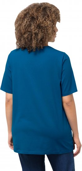 Ulla Popken Essential Round Neck Stretch Tee Medium Blue - T-shirts - 