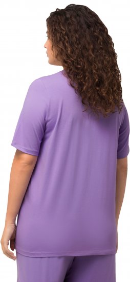 Ulla Popken Essential Round Neck Stretch Tee Pale Lilac - T-shirts - 