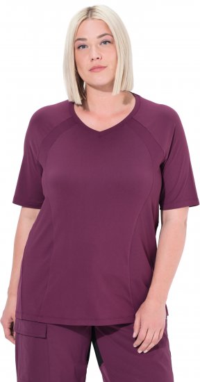 Ulla Popken Quick-Drying Short Sleeve T-Shirt Dark Cherry - T-shirts - 