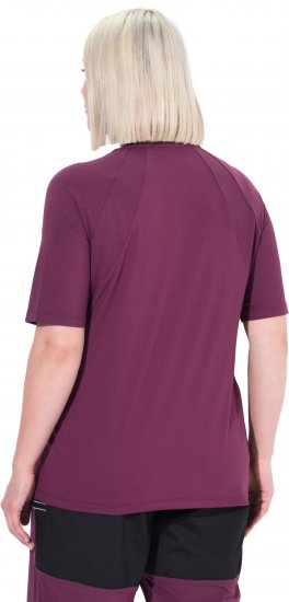 Ulla Popken Quick-Drying Short Sleeve T-Shirt Dark Cherry - T-shirts - 