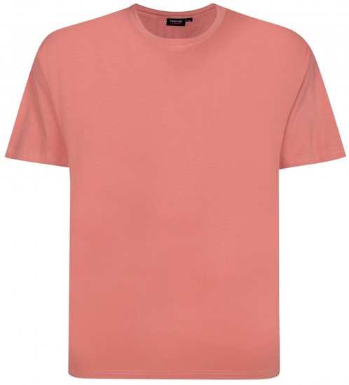 Espionage T015 Plain T-Shirt Coral - T-shirts - Grote Maten T-shirts Heren