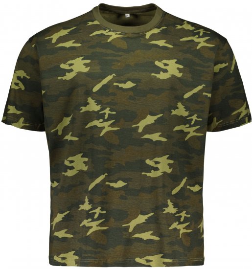 Big Bones X2175 Camo T-Shirt Green - T-shirts - Grote Maten T-shirts Heren