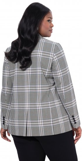 Ulla Popken Geruite Blazer Groen - Blazers - 