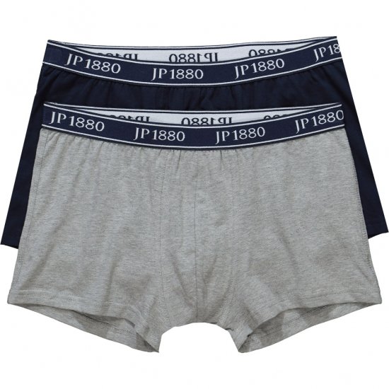 JP1880 Boxershorts Flexnamic 2-Pack Navy/Grey - Ondergoed & zwem - Grote Maten Ondergoed Heren