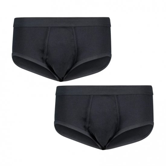 Adamo Royal Ribbed Briefs 2-Pack Black - Ondergoed & zwem - Grote Maten Ondergoed Heren