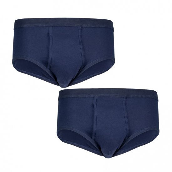 Adamo Royal Ribbed Briefs 2-Pack Navy - Ondergoed & zwem - Grote Maten Ondergoed Heren