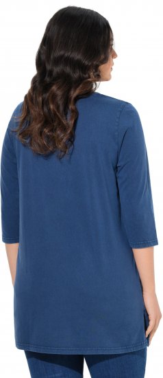 Ulla Popken Dandelion Short Sleeve Graphic Tee Ink Blue - Bedrukte T-shirts voor dames - 