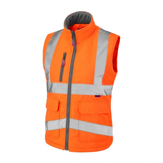 Leo Sandymere EcoViz Women's Bodywarmer Orange - Werkkleding - 