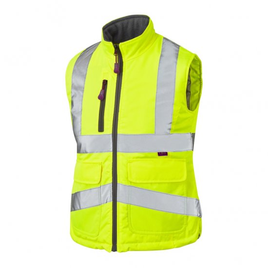 Leo Sandymere EcoViz Women's Bodywarmer Yellow - Werkkleding - 