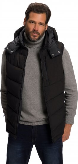 JP1880 Quilted Gilet DownTouch Padding Black - Jassen - Grote Maten Herenjassen