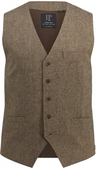 JP1880 Vest Tweed Wool Blend Traditional Light Brown - Feestkleding - Feestkleding – Vier in stijl en comfort