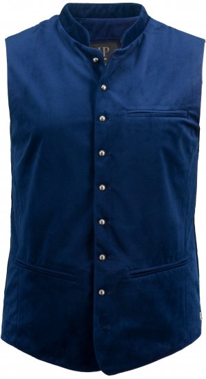 JP1880 Velvet Vest Traditional Blue - Feestkleding - Feestkleding – Vier in stijl en comfort