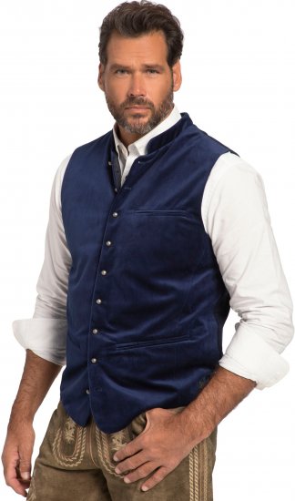 JP1880 Velvet Vest Traditional Blue - Feestkleding - Feestkleding – Vier in stijl en comfort