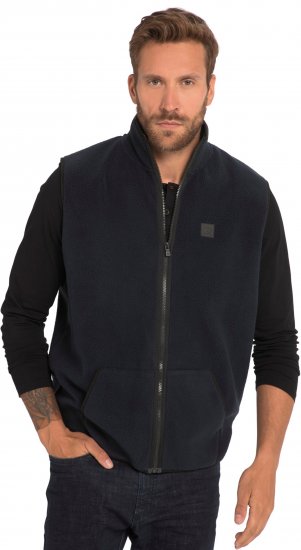 JP1880 Fleece Gilet Stomach Fit Navy - Jassen - Grote Maten Herenjassen