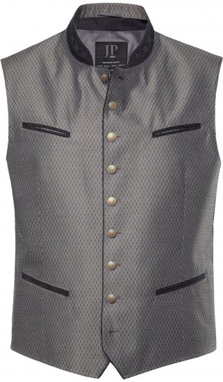 JP1880 Vest Traditional With Embroidery Silver - Feestkleding - Feestkleding – Vier in stijl en comfort