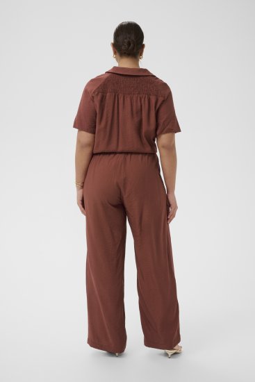 Kaffe Curve Emilia Wide Pants Henna Brown - Broeken - 