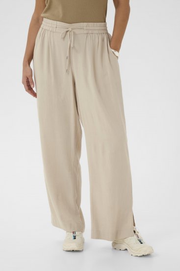 Kaffe Curve Mille Wide Pants Feather Grey - Stoffen broeken - 