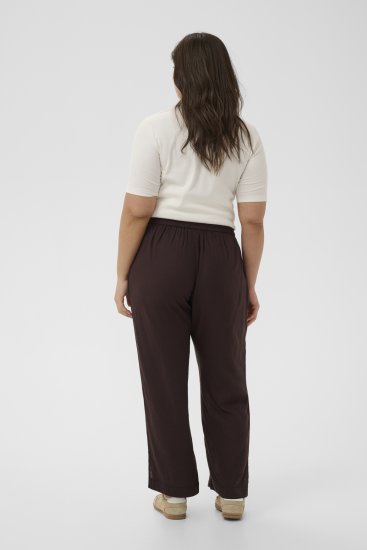 Kaffe Curve Mille Wide Pants Coffee Brown - Stoffen broeken - 