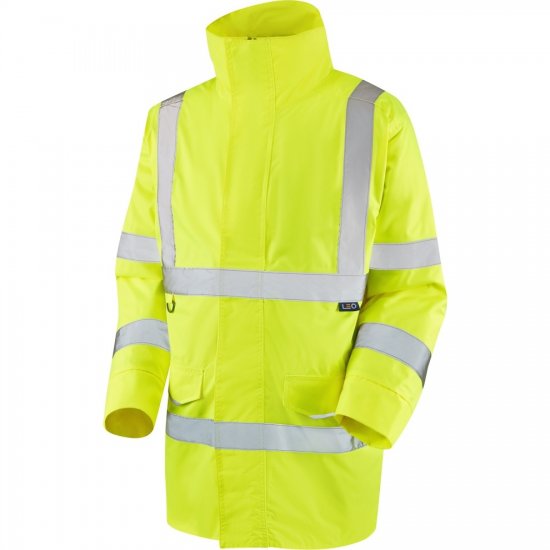 Leo Tawstock EcoViz 4K Baffle Lined Anorak Hi-Vis Yellow - Werkkleding - Werkkleding Grote Maten Heren