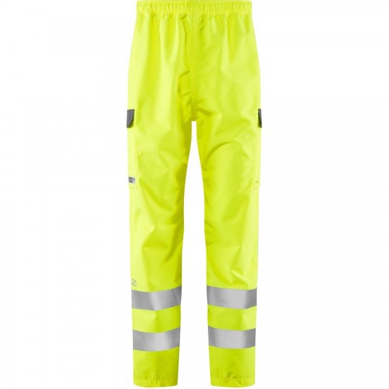 Leo Westleigh Ecoviz 10K Performance Breathable Overtrouser Hi-Vis Yellow - Werkkleding - Werkkleding Grote Maten Heren